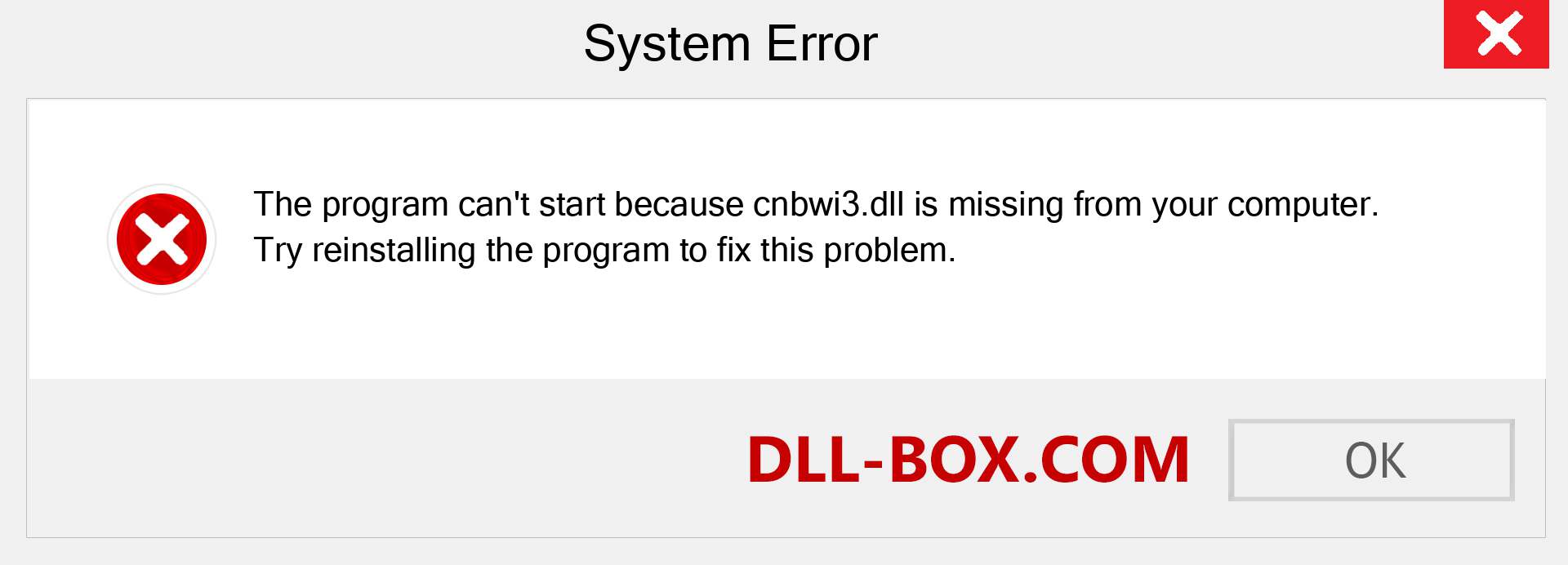  cnbwi3.dll file is missing?. Download for Windows 7, 8, 10 - Fix  cnbwi3 dll Missing Error on Windows, photos, images